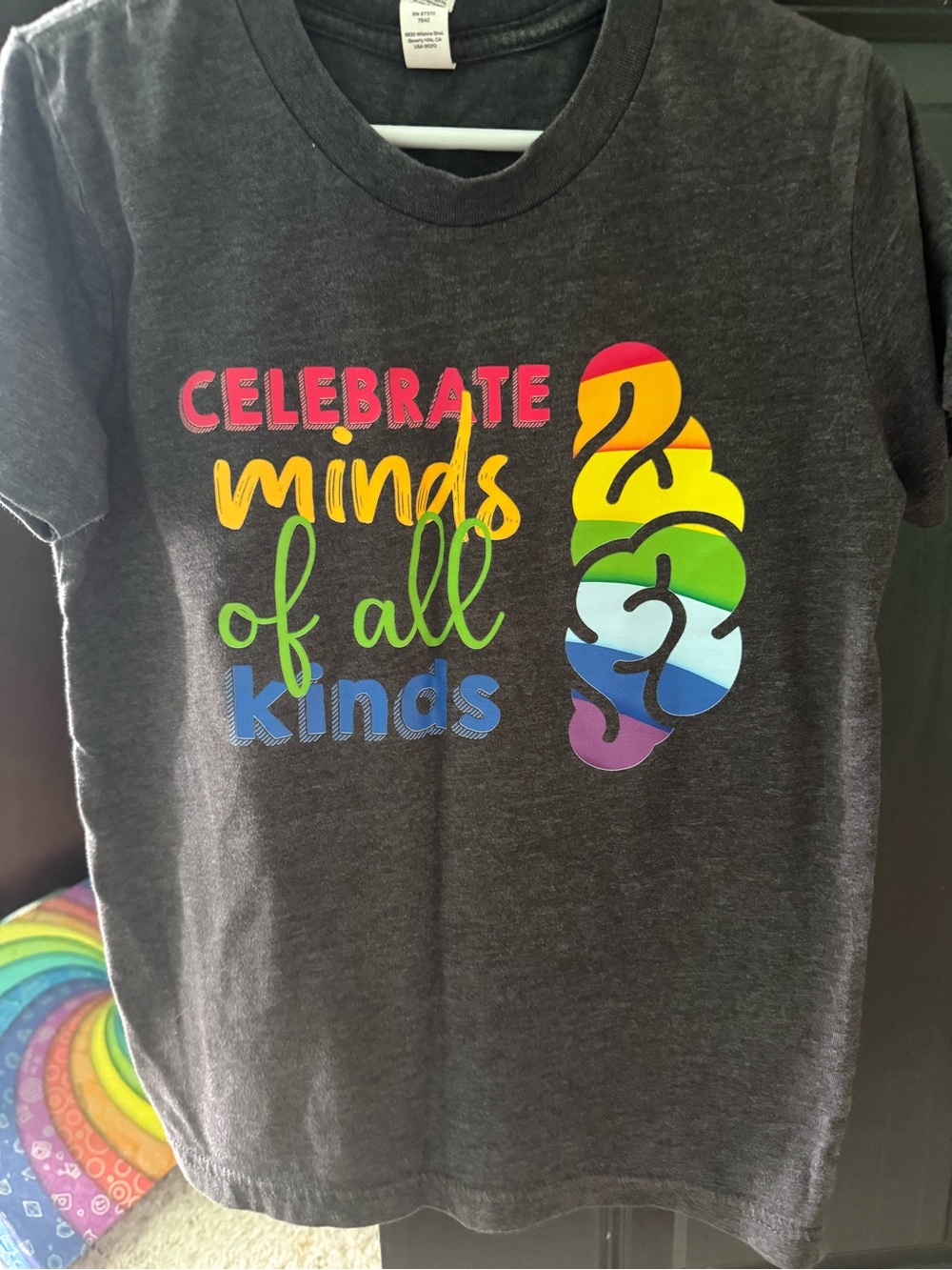Celebrate Minds of All Kinds Kids Graphic Tee - Charcoal
